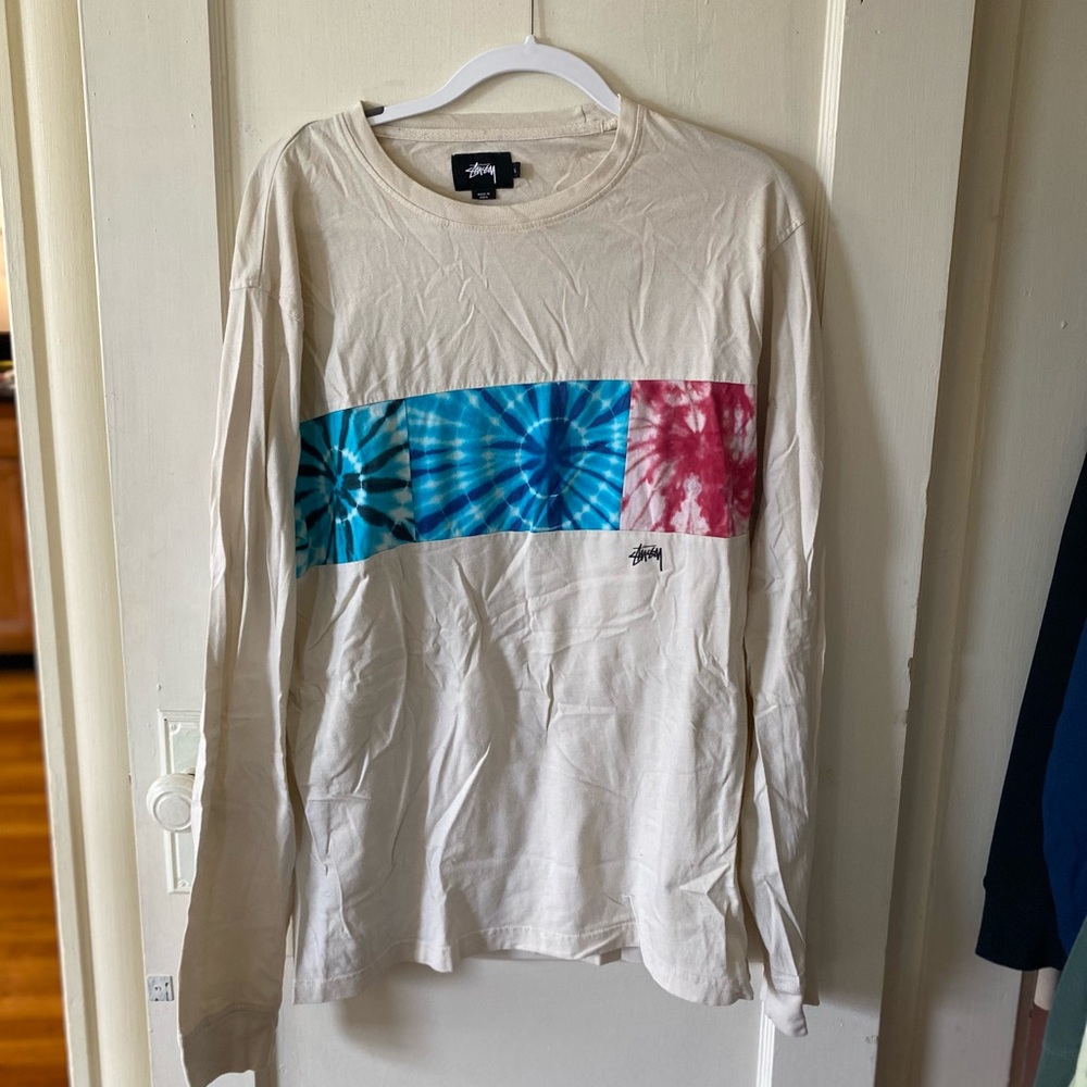 Stussy Tie Dye Block Long Sleeve - Large